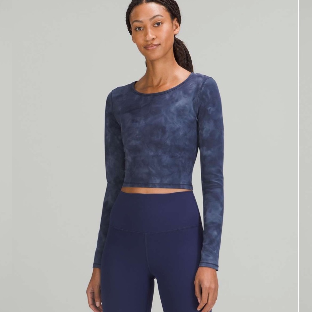Lululemon Wunder Train Cropped Long Sleeve Shirt